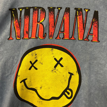 Nirvana Nevermind Album Dead Smiley Grunge T-Shirt Medium