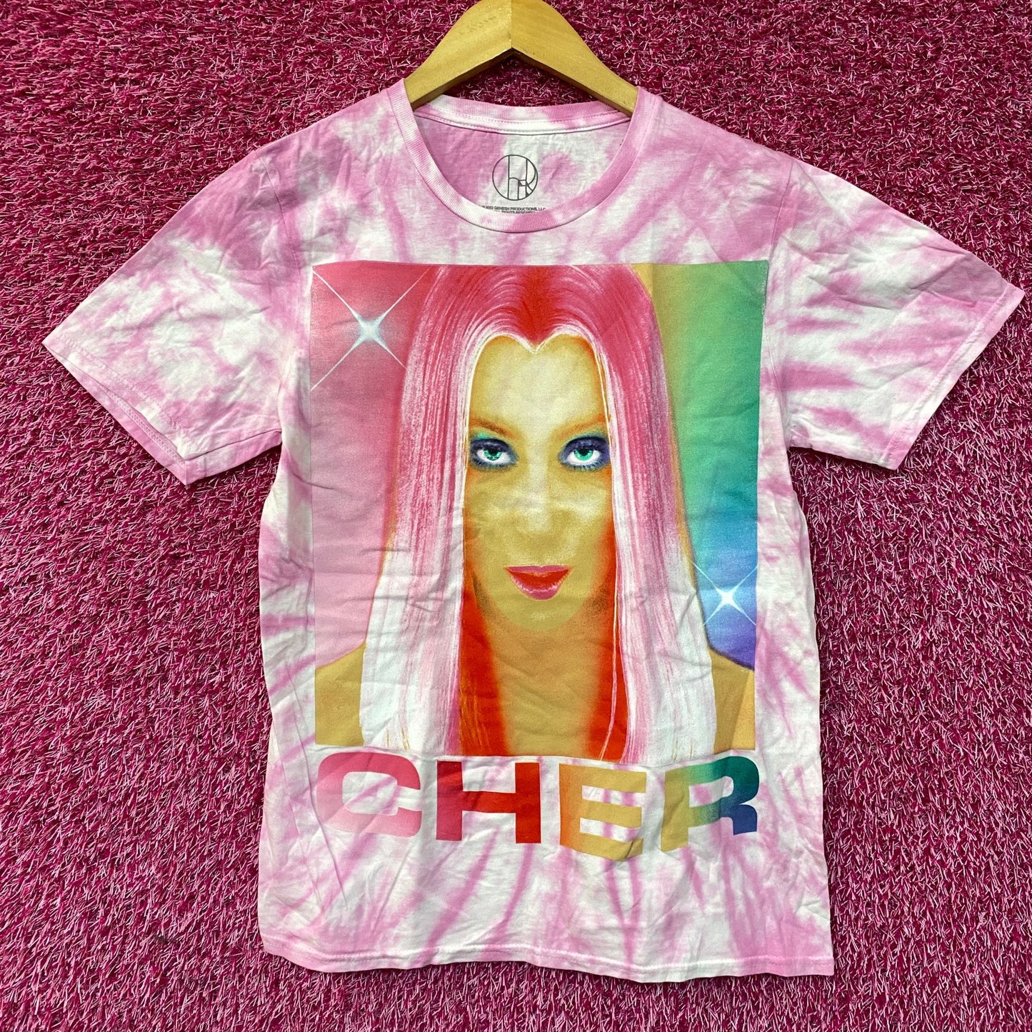 Cher Rock & Pop Pink Tie Dye T-Shirt Medium
