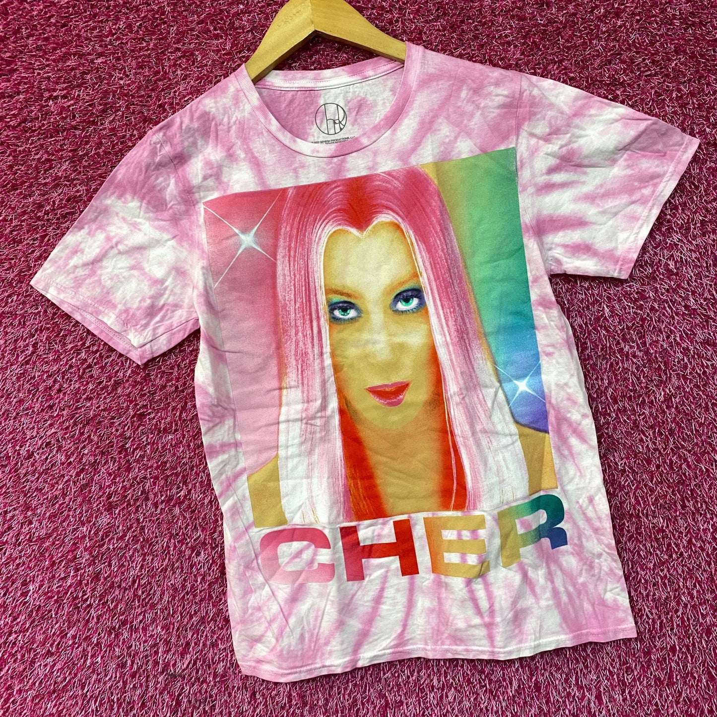 Cher Rock & Pop Pink Tie Dye T-Shirt Medium