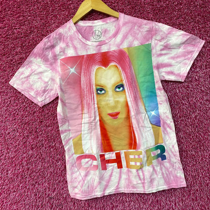 Cher Rock & Pop Pink Tie Dye T-Shirt Medium