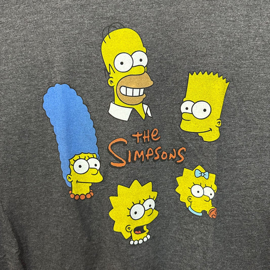 The Simpsons Family Cartoon Heads Animated Series Tee L