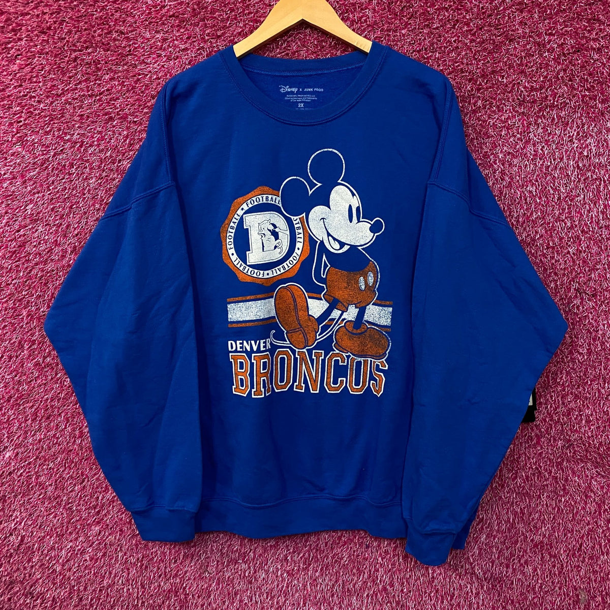 Junk Food X Disney Denver Broncos Crewneck sweater size 2XL