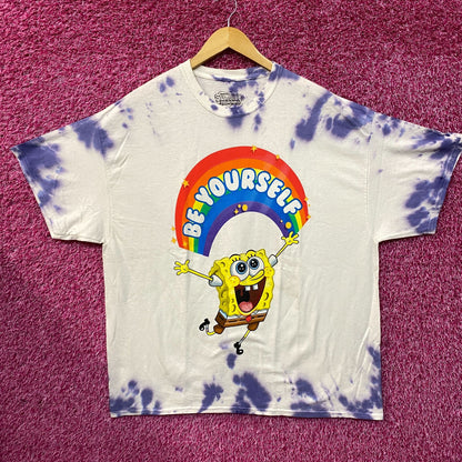 Nickelodeon Spongebob  Squarepants Be Yourself Tie Dye T-Shirt XL