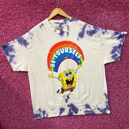 Nickelodeon Spongebob  Squarepants Be Yourself Tie Dye T-Shirt XL