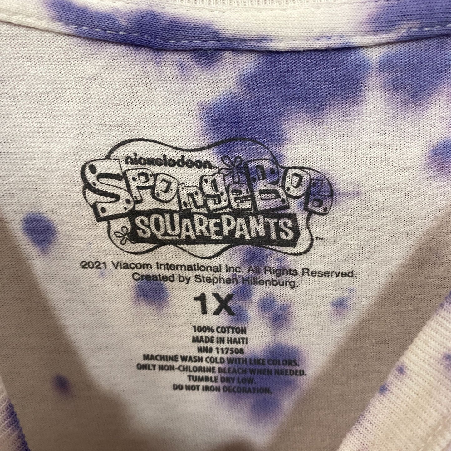 Nickelodeon Spongebob  Squarepants Be Yourself Tie Dye T-Shirt XL