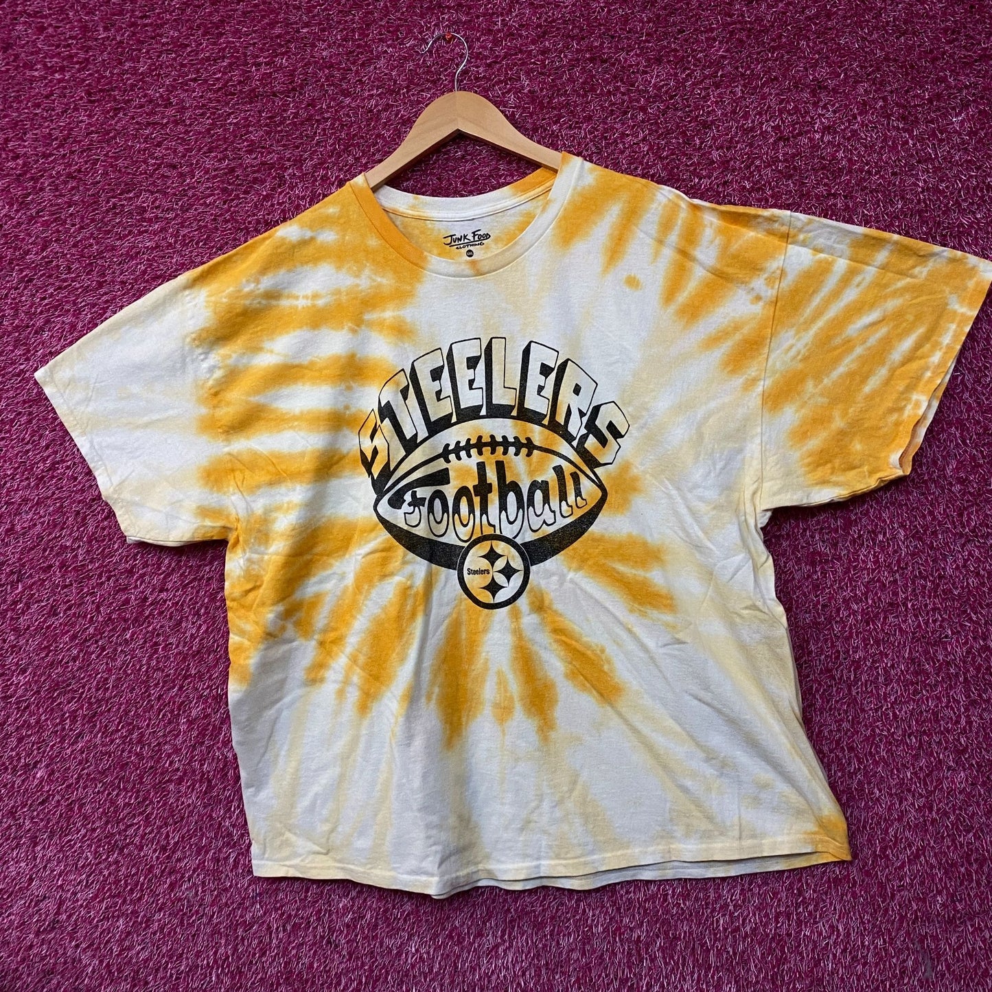 Junk Food Pittsburgh Steelers Football Tie Dye T-Shirt 2XL