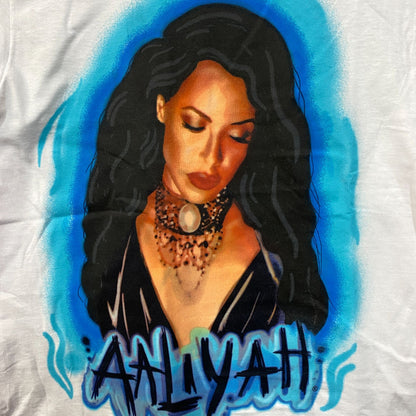 Aaliyah Princess Of RnB  Airbrush T-Shirt Small