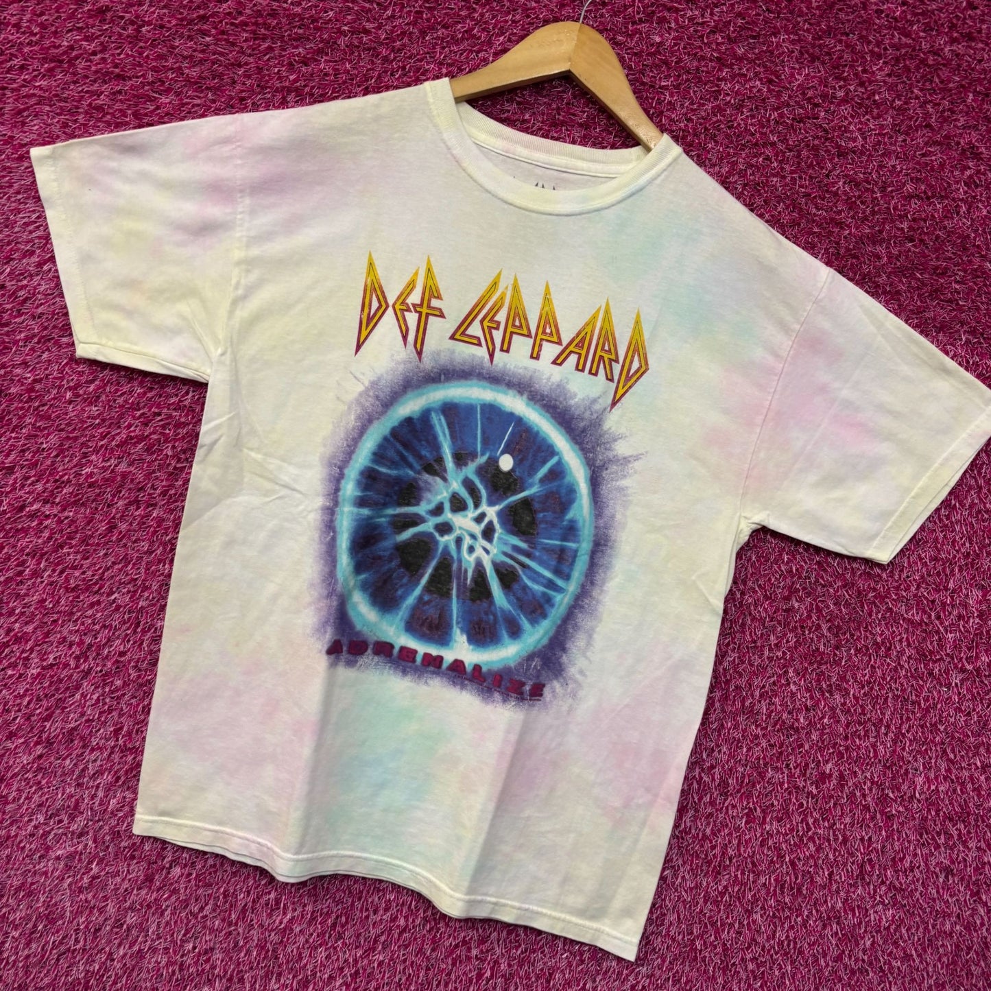 Def Leppard adrenalize tie dye thsirt size large