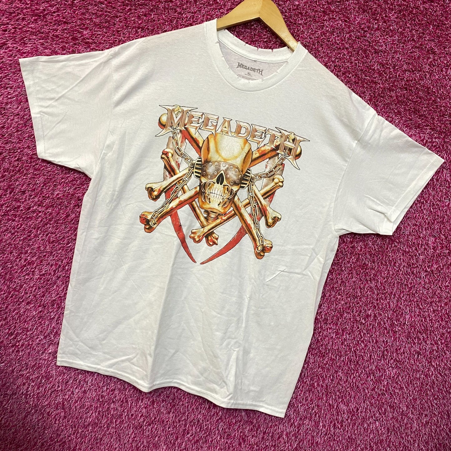 Megadeth Distressed Metal Rock Tshirt size Extra Large