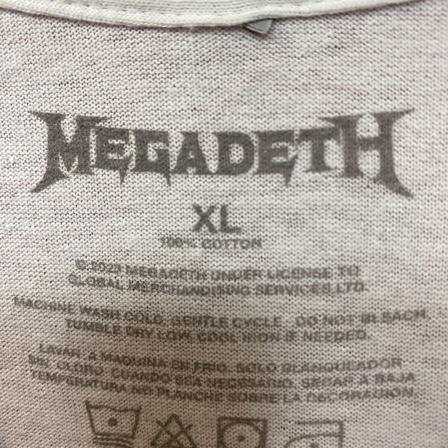 Megadeth Distressed Metal Rock Tshirt size Extra Large