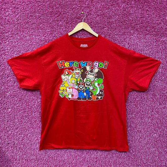 Super Mario Here We Go Characters T-Shirt 2XL