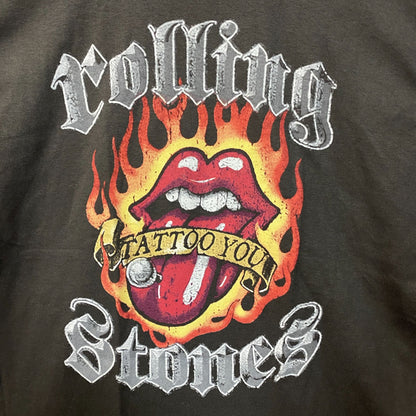 Rolling Stones Flaming Tattoo Tongue Graphic T-Shirt Large