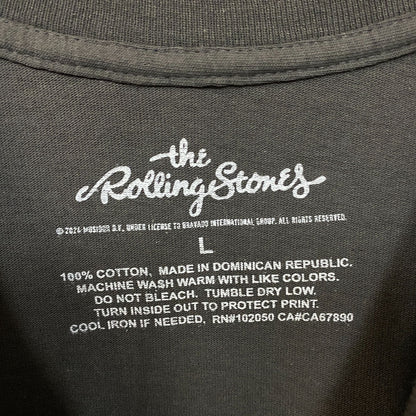 Rolling Stones Flaming Tattoo Tongue Graphic T-Shirt Large