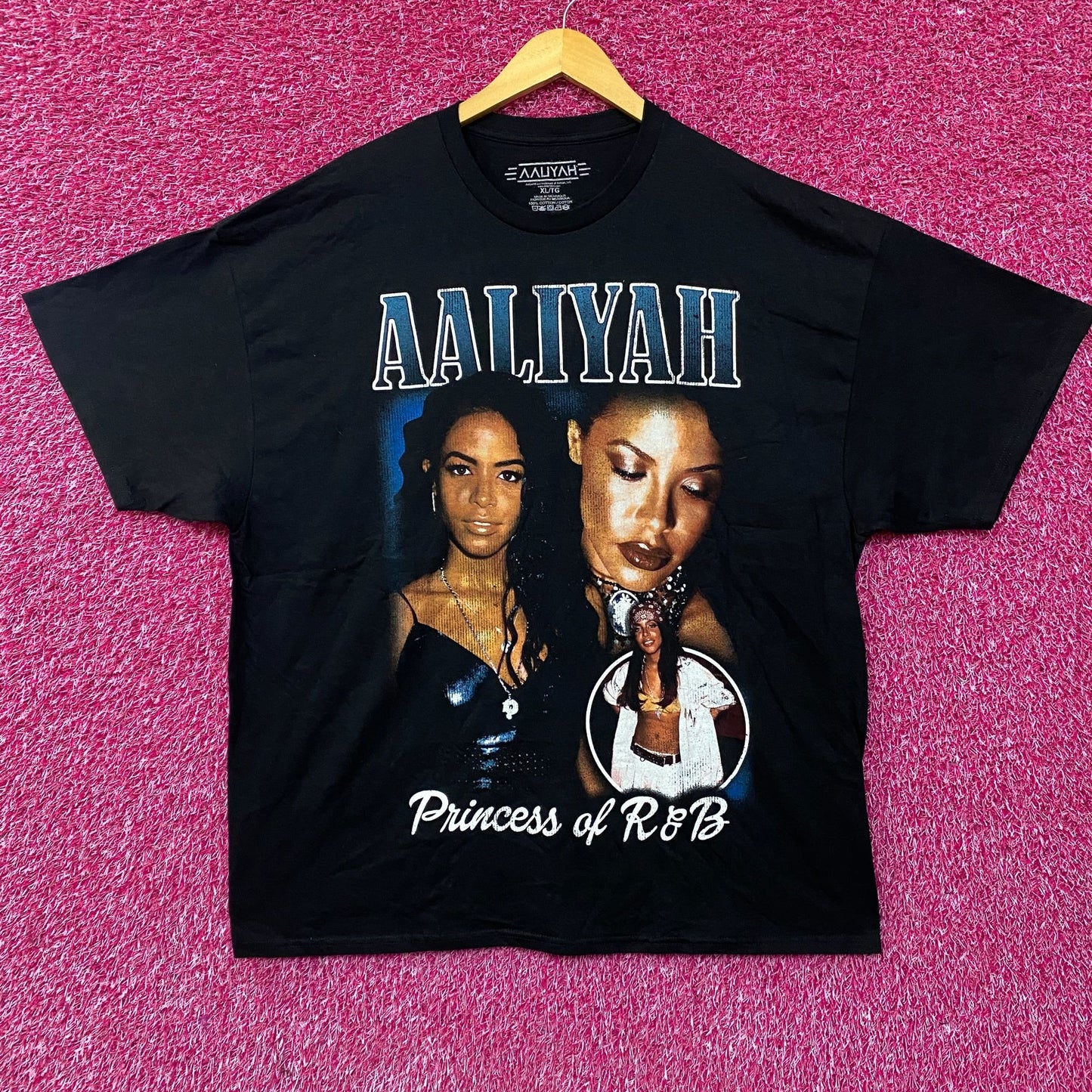 Aaliyah Princess of RnB Vtg Style Tee XL