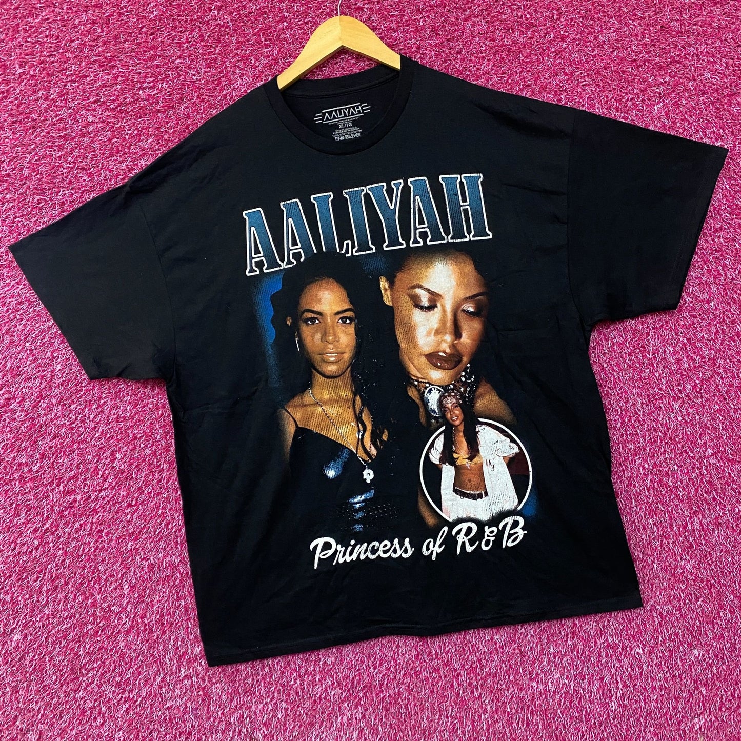 Aaliyah Princess of RnB Vtg Style Tee XL