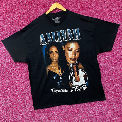 Aaliyah Princess of RnB Vtg Style Tee XL