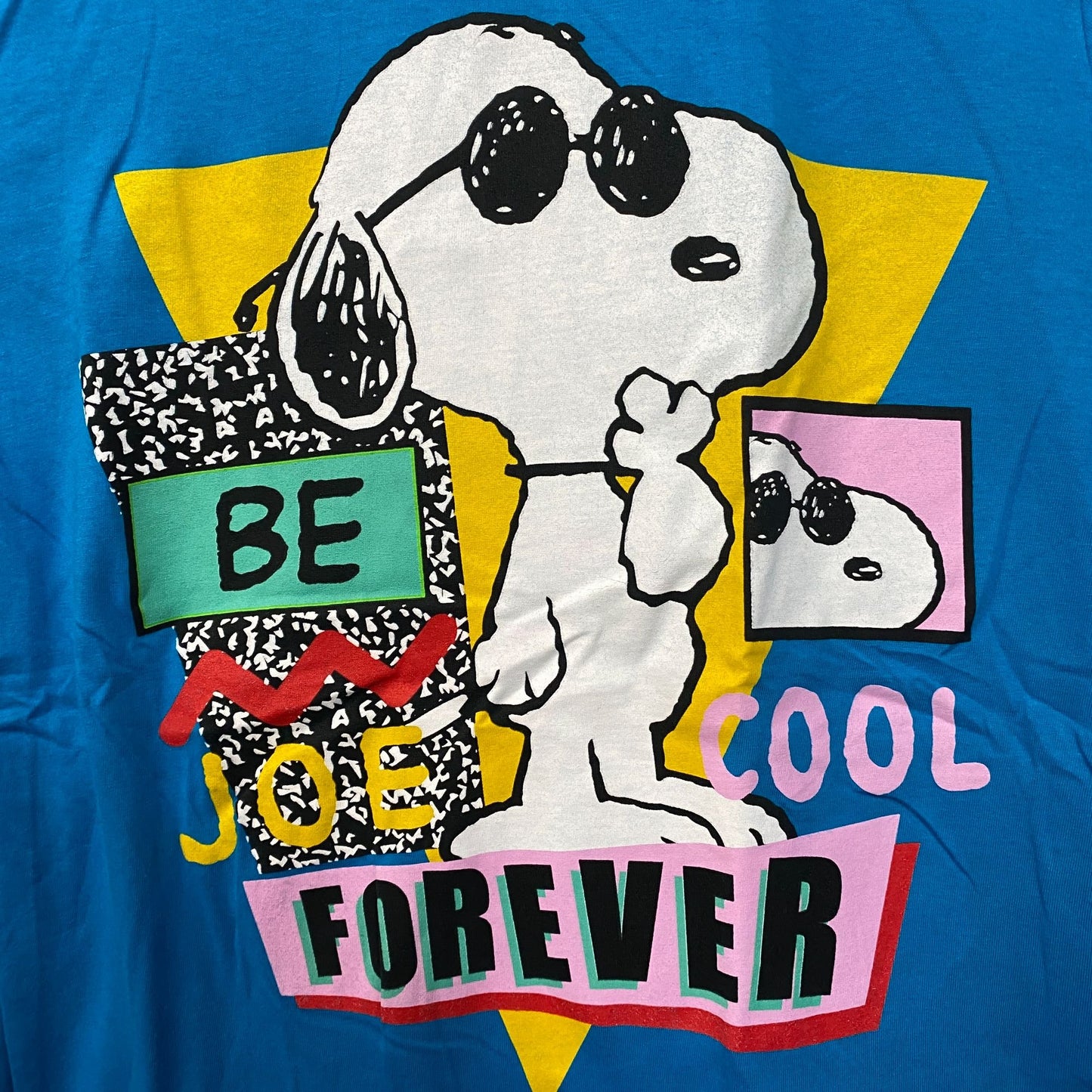 Peanuts Snoopy Be Joe Cool Forever Graphic Design T-Shirt Extra Small