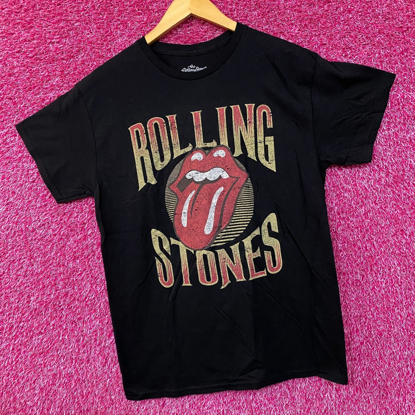 The Rolling Stones Hot Lips Logo Rock n Roll Band Tee Medium