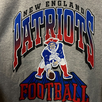 Junk Food Clothing New England Patriots Heather Gray Crewneck Pullover Sweatshirt Small