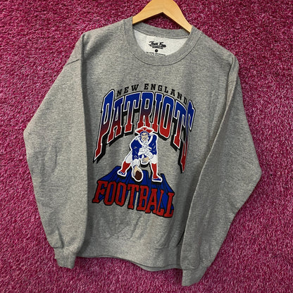 Junk Food Clothing New England Patriots Heather Gray Crewneck Pullover Sweatshirt Small