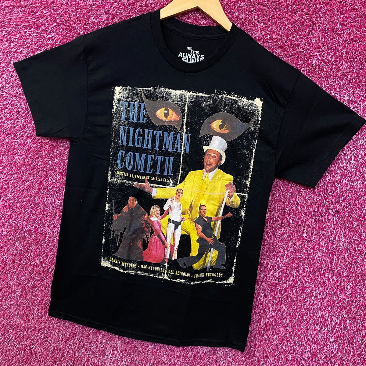 It's Always Sunny in Philadelphia The Nightman Cometh Play T-Shirt Medium