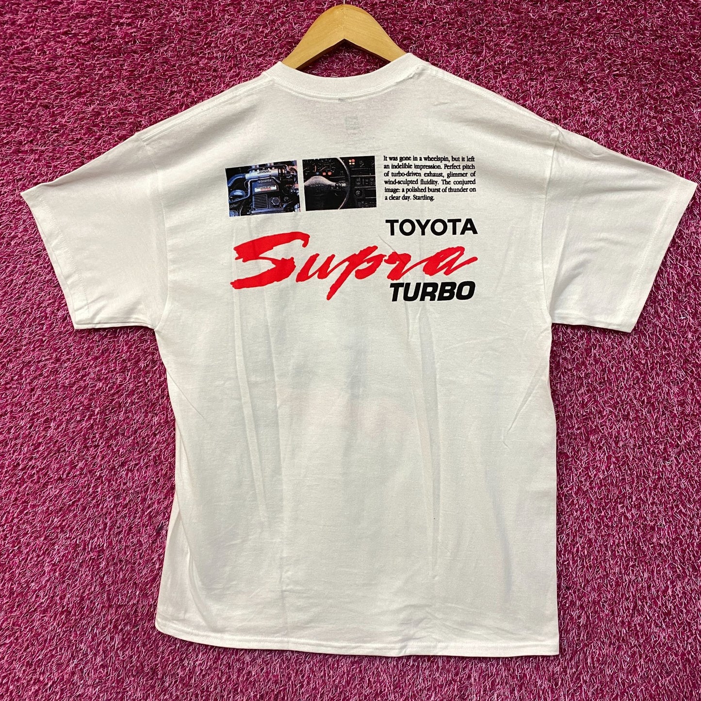 Toyota Supra Turbo 89 Double Sided T-Shirt Large