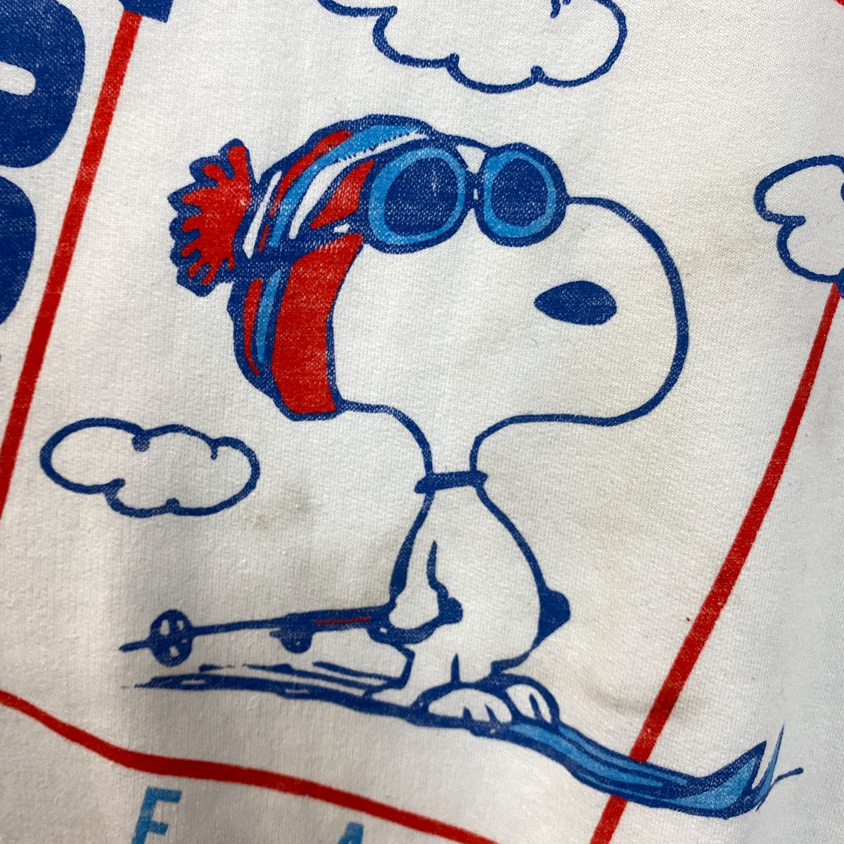 Peanuts "Snoopy Ski Team" Retro Style Crewneck Sweatshirt XS