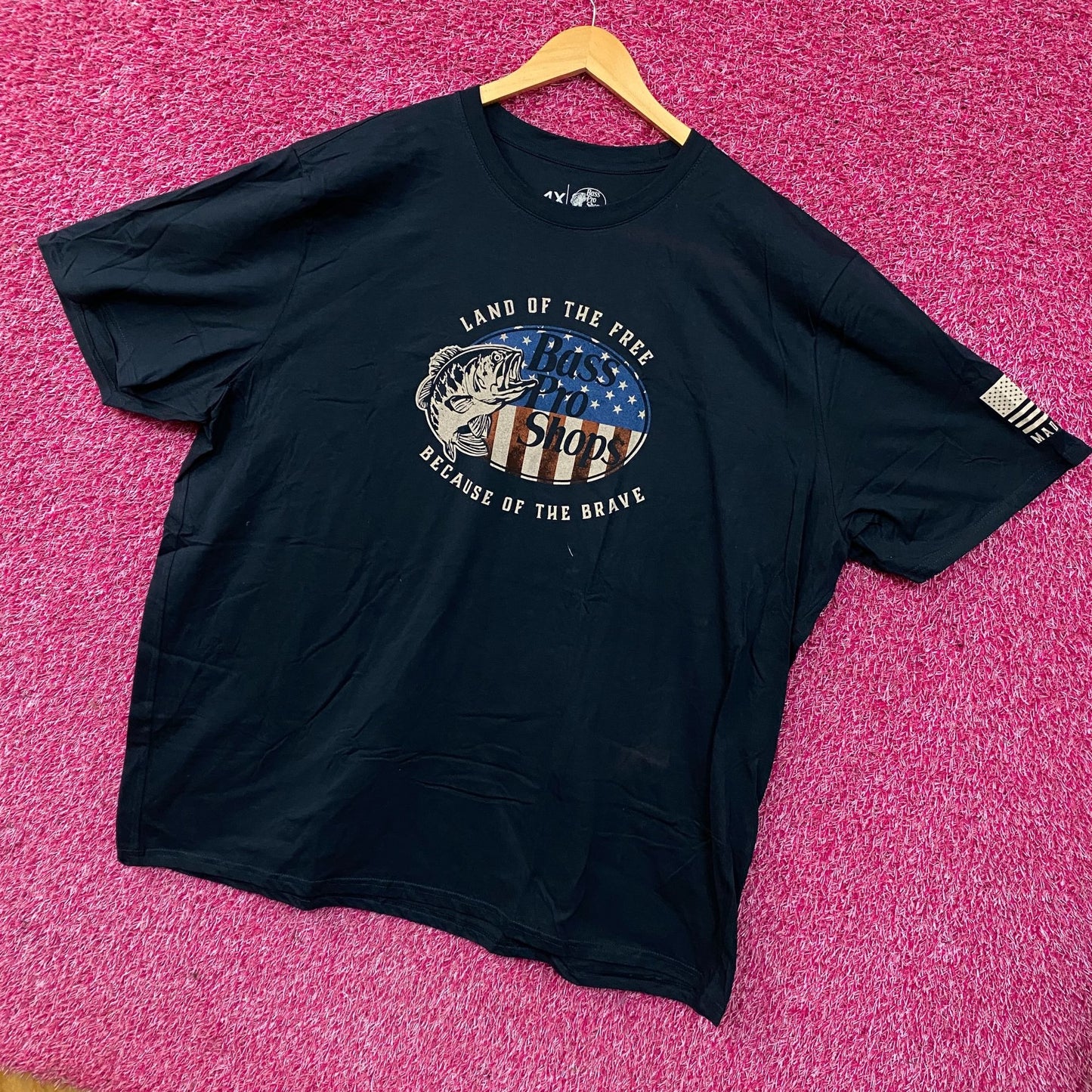 Bass Pro Shops USA Land Of The Free Graphic T-Shirt 4XL