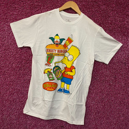 The Simpsons Bart Simpson Buzz Cola Krusty Burger Graphic T-Shirt Medium