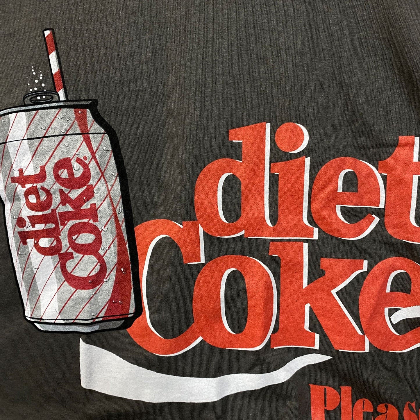 Coca-Cola Diet Coke Please Graphic Crop T-Shirt Medium