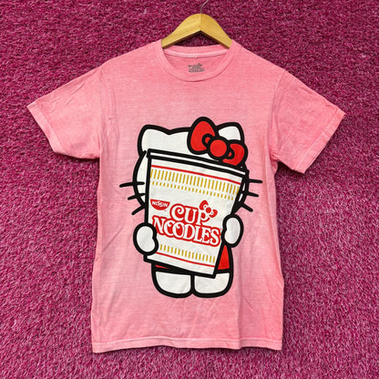 Sanrio Hello Kitty x Nissin Cup Noodles Pink T-Shirt Extra Small