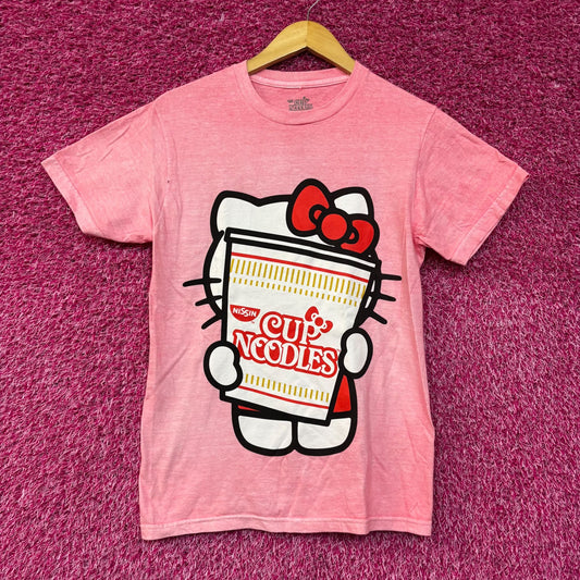 Sanrio Hello Kitty x Nissin Cup Noodles Pink T-Shirt Extra Small