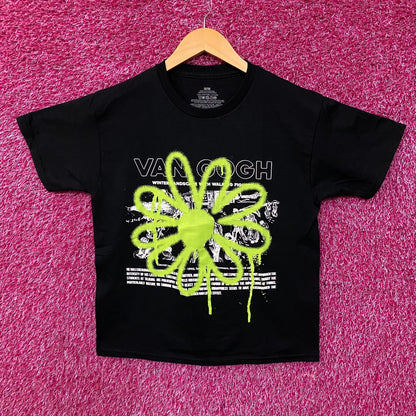 Pacsun Van Gogh Daisy Graphic Crop T-Shirt Medium