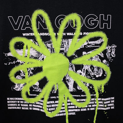Pacsun Van Gogh Daisy Graphic Crop T-Shirt Medium