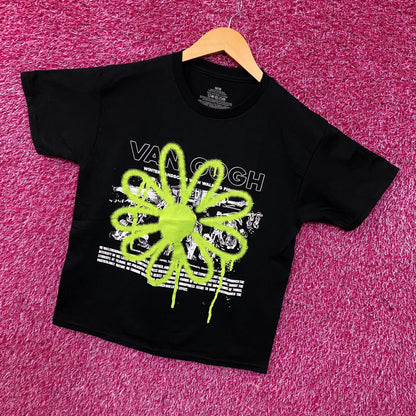 Pacsun Van Gogh Daisy Graphic Crop T-Shirt Medium