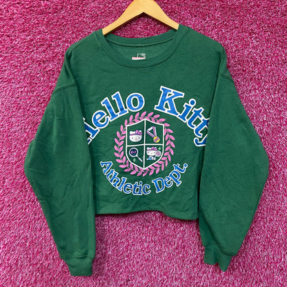 Hello Kitty Athletic Dept Crop Top Sweater size Large