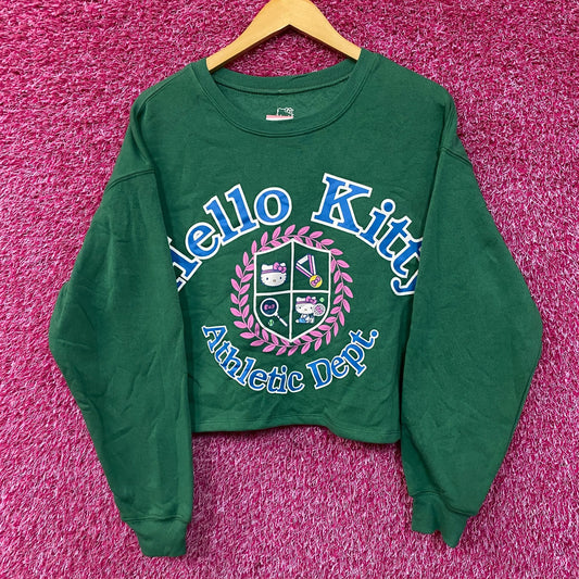 Hello Kitty Athletic Dept Crop Top Sweater size Large