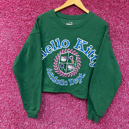 Hello Kitty Athletic Dept Crop Top Sweater size Large